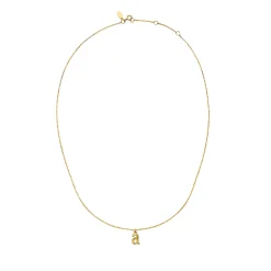 Maanesten A Alphabet Smykke Gull