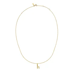 Maanesten H Alphabet Smykke Gull