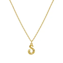 Maanesten S Alphabet Smykke Gull