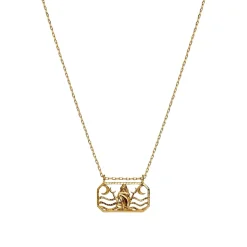 Maanesten Zodiac Cancer Necklace Kreps Smykke Gull