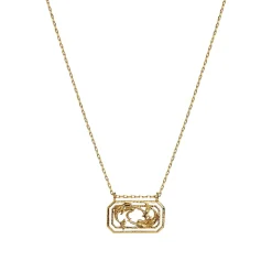 Maanesten Zodiac Pisces Necklace Fisk Smykke Gull