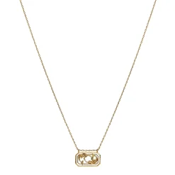 Maanesten Zodiac Pisces Necklace Fisk Smykke Gull