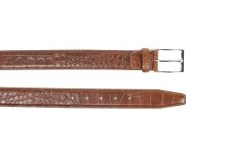 Manzini Montecristo Croc Belt 3,5cm Belte Brun