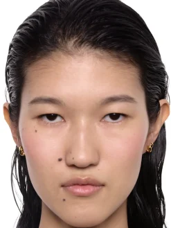 Maria Black Coil Whirl Stud Left Gold Øredobber Gull