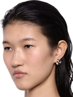 Maria Black Saddle Earrings Small Øredobber Sølv