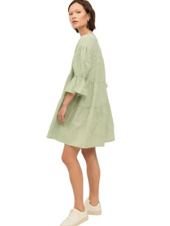 Once Untold Indiana Dress Kjole Hvit Og Grønn