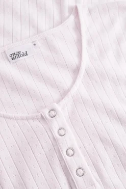 Once Untold Sophie button sweater Genser Lyserosa