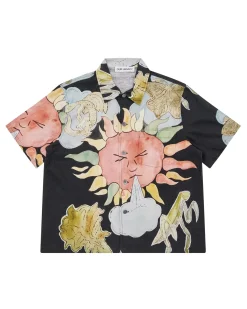 Our Legacy Box Shirt Shortsleeve Skjorte Sort Mønster