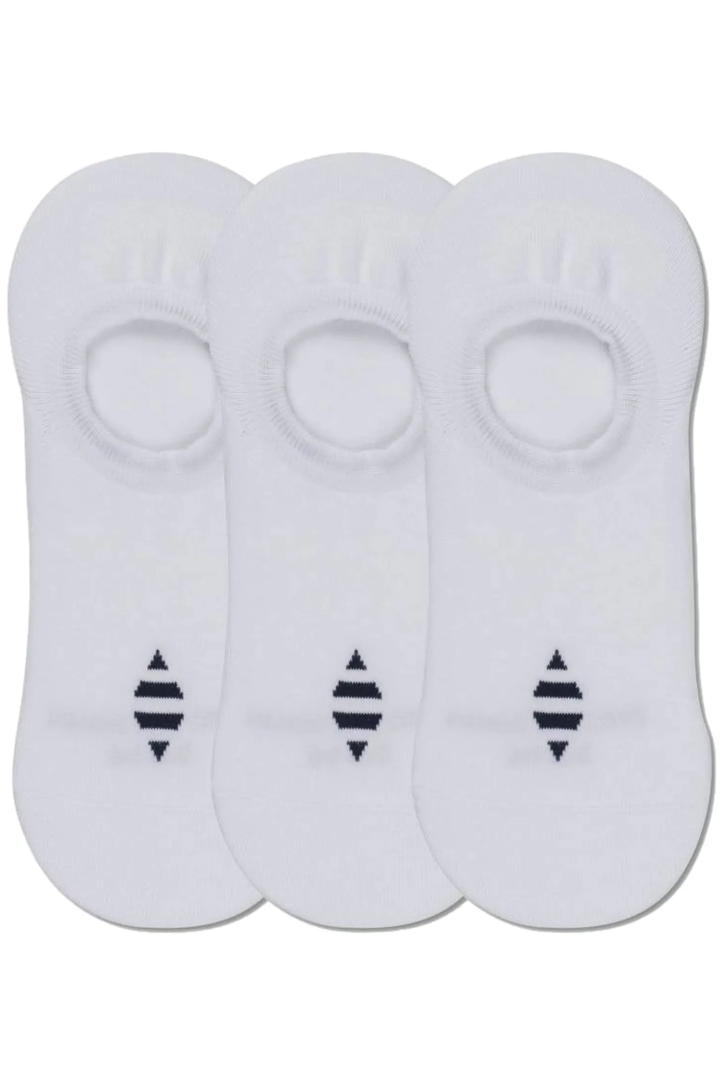 Panos Emporio Hans Erik Cotton No Show Liner 3pk Sokker Hvit