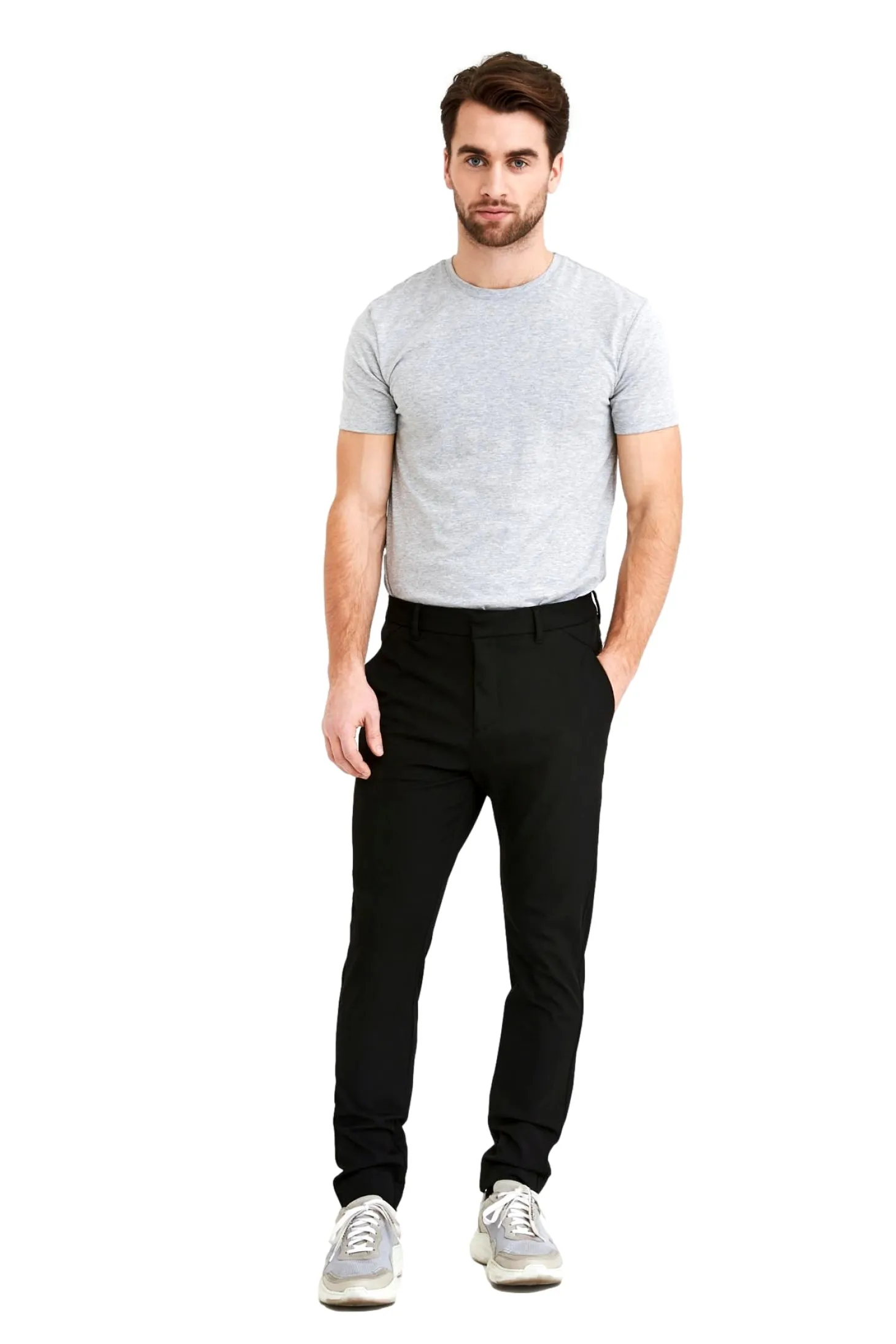 Plain JoshPL 315 Black Bukse Sort