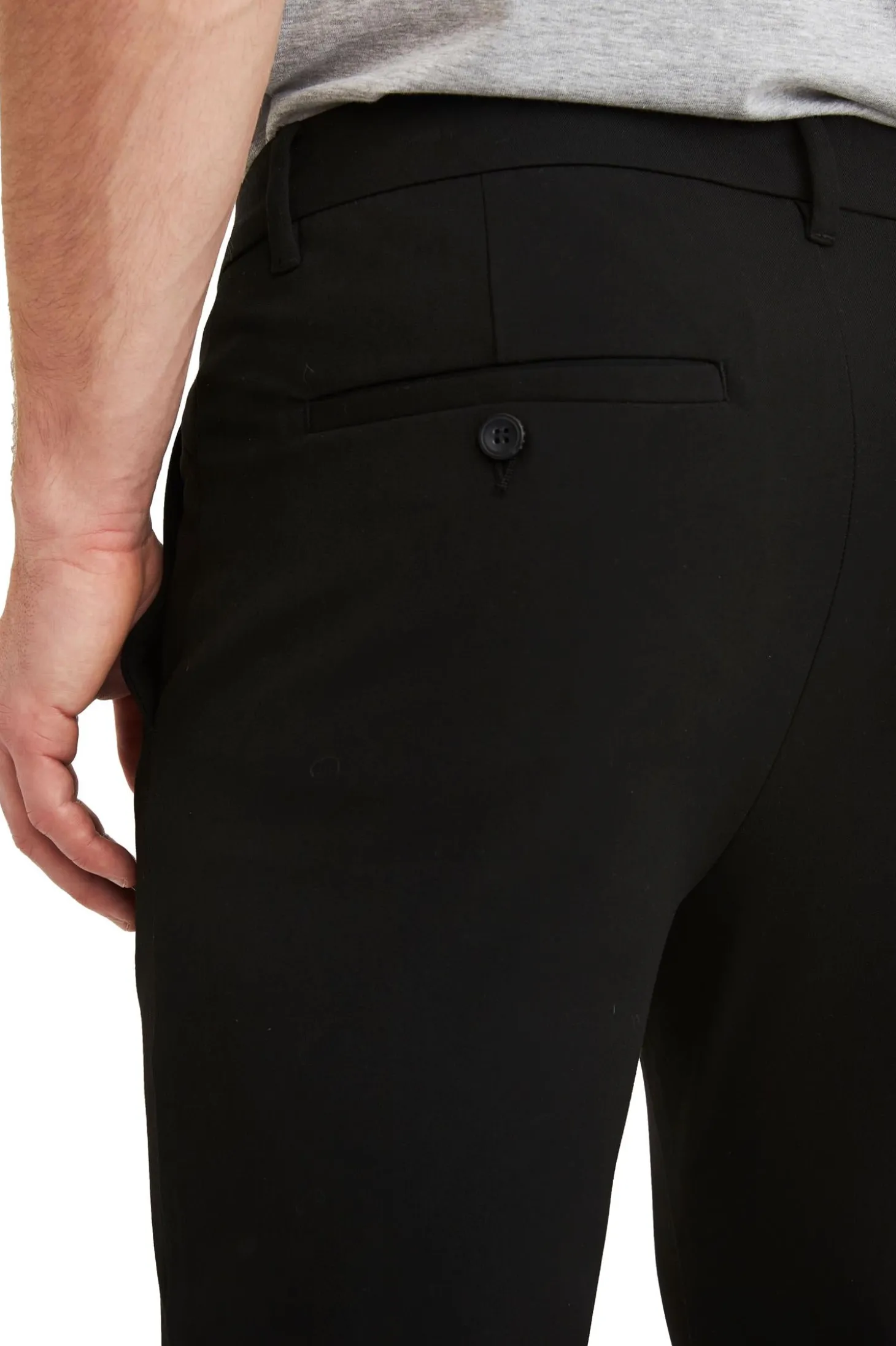 Plain JoshPL 315 Black Bukse Sort