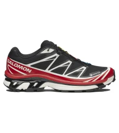 Salomon XT-6 GTX Black/Flame Scarlet/Vanilla Ice Sko Sort Og Rød