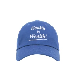 Sporty & Rich Health is Wealth Hat Caps Blå