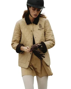 Sporty & Rich Vendome Quilted jacket Jakke Beige