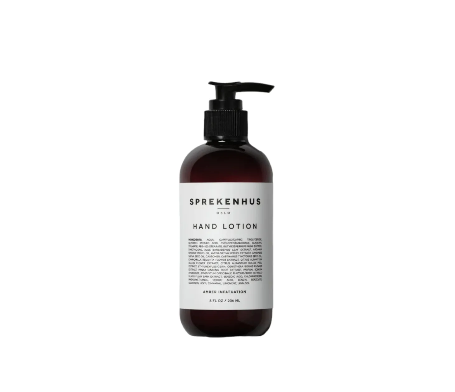 Sprekenhus Hand Lotion 236ml - Amber Infatuation Håndkrem Gjennomsiktig