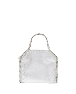 Stella McCartney Falabella Tiny Tote Veske Sølv