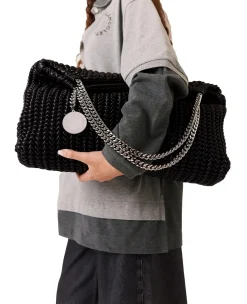 Stella McCartney Falabella Drawstring Bag Embroidery Veske Sort