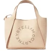 Stella McCartney Logo Crossbody Suede Tote Bag Veske Beige