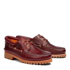 Timberland Authentic 3-Eye Lug Boat Shoe Burgundy Sko Burgunder