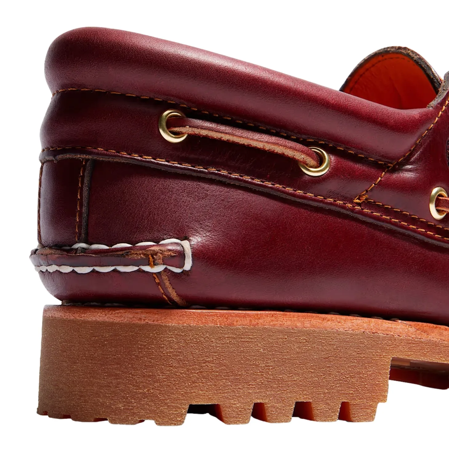 Timberland Authentic 3-Eye Lug Boat Shoe Burgundy Sko Burgunder