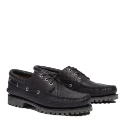 Timberland Authentic 3-Eye Lug Boat Shoe Sko Sort Mønster