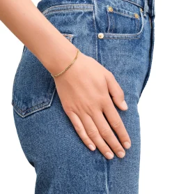 Tom Wood Curb Bracelet M Armbånd Gull