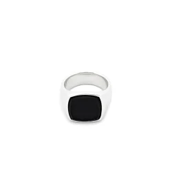Tom Wood The Cushion Black Onyx Ring Sølv
