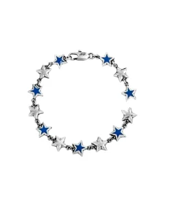 TwoJeys Blue Enameled Stars Bracelet Armbånd Sølv / Blå