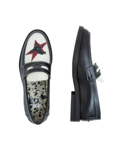 TwoJeys Wild Horse Penny Loafer Sko Hvit Og Sort