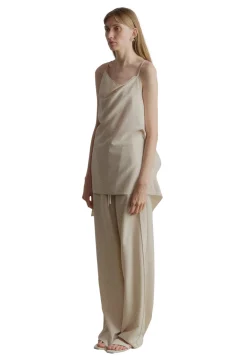 Viktoria Chan Esha Wide Leg Trousers Bukse Beige
