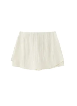 Viktoria Chan Sora Striped Skirt Skjørt Off-White