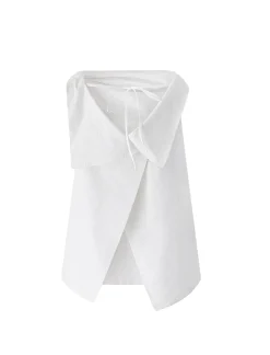 Viktoria Chan Tully open bak top Skjorte Hvit