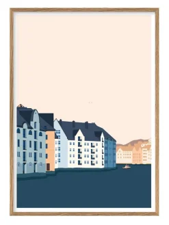 Wallstories Sommerkveld i Ålesund Print