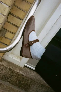 Yori Jomo Mary Jane Flats Velluto Sko Brun